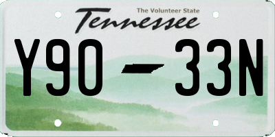 TN license plate Y9033N