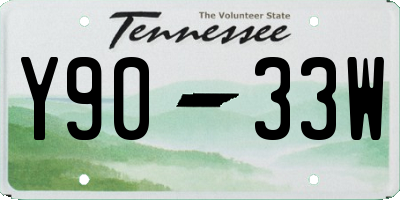 TN license plate Y9033W