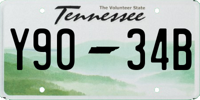 TN license plate Y9034B
