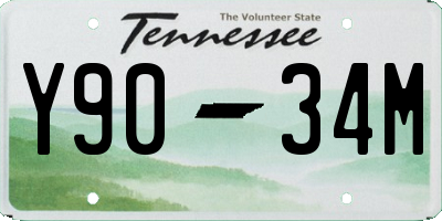 TN license plate Y9034M