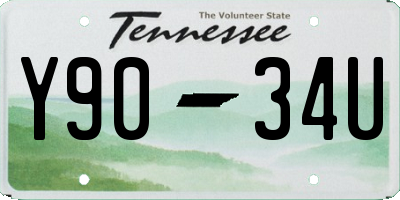 TN license plate Y9034U