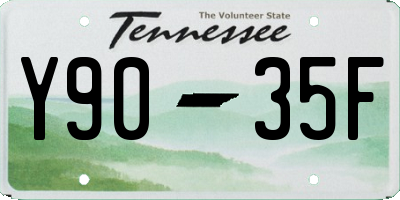 TN license plate Y9035F