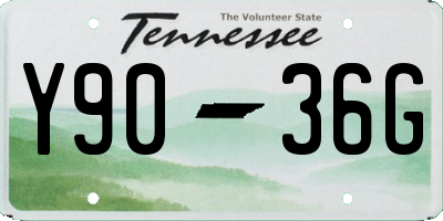 TN license plate Y9036G