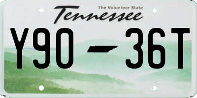 TN license plate Y9036T
