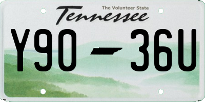 TN license plate Y9036U