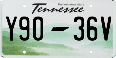 TN license plate Y9036V
