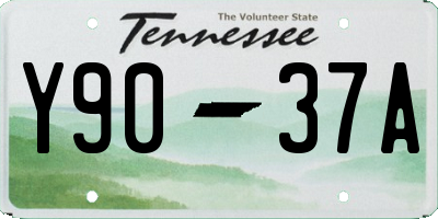 TN license plate Y9037A