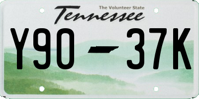 TN license plate Y9037K