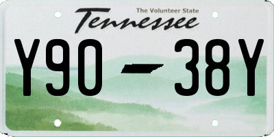 TN license plate Y9038Y