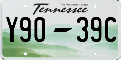 TN license plate Y9039C