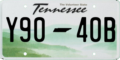 TN license plate Y9040B