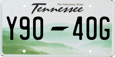 TN license plate Y9040G