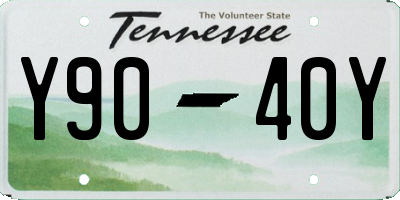 TN license plate Y9040Y