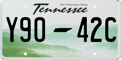 TN license plate Y9042C