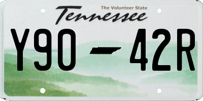 TN license plate Y9042R