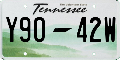 TN license plate Y9042W