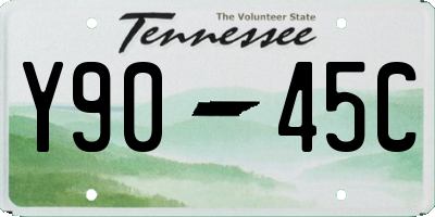 TN license plate Y9045C
