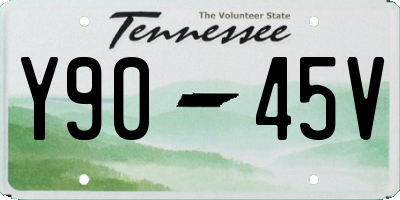 TN license plate Y9045V