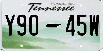 TN license plate Y9045W