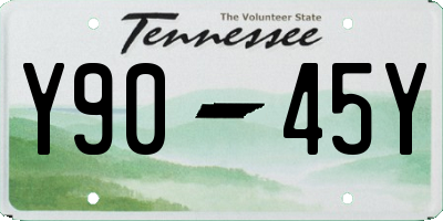 TN license plate Y9045Y