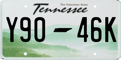 TN license plate Y9046K
