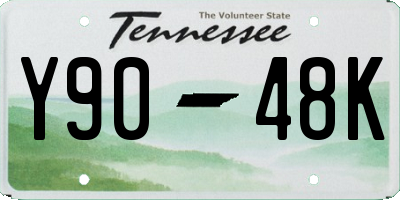 TN license plate Y9048K
