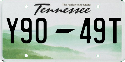 TN license plate Y9049T