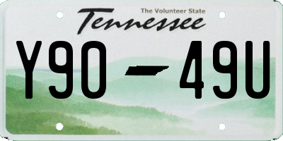 TN license plate Y9049U
