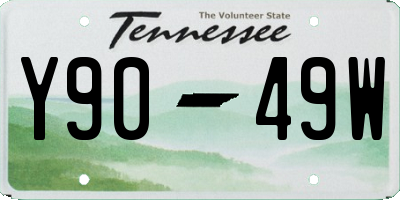 TN license plate Y9049W