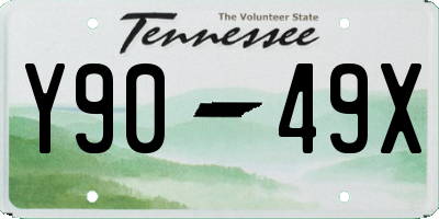 TN license plate Y9049X