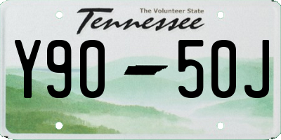 TN license plate Y9050J