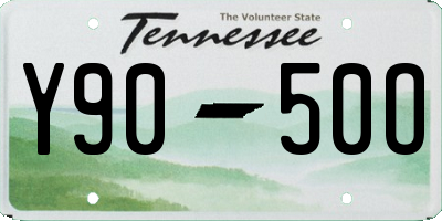 TN license plate Y9050O