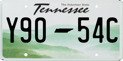 TN license plate Y9054C
