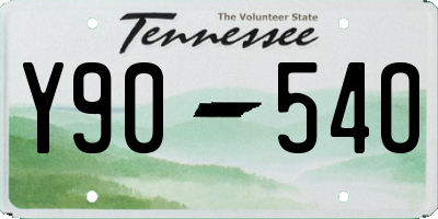 TN license plate Y9054O