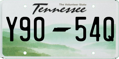 TN license plate Y9054Q
