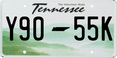 TN license plate Y9055K