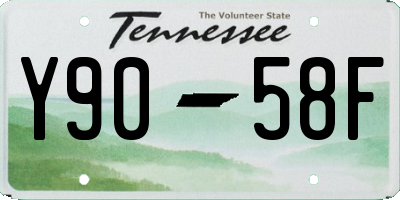 TN license plate Y9058F