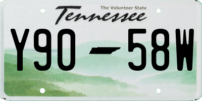 TN license plate Y9058W