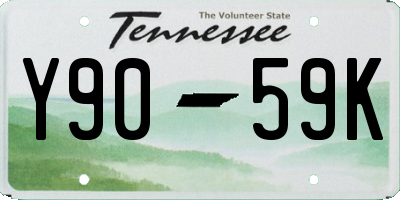 TN license plate Y9059K