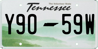 TN license plate Y9059W