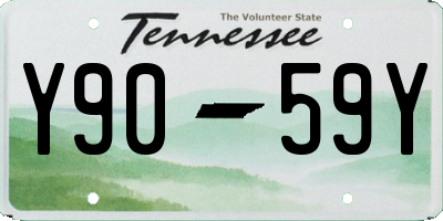 TN license plate Y9059Y