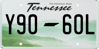 TN license plate Y9060L