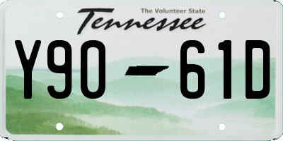 TN license plate Y9061D