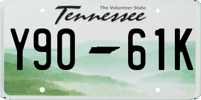 TN license plate Y9061K