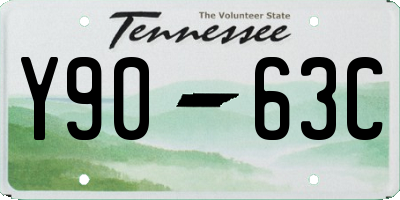 TN license plate Y9063C