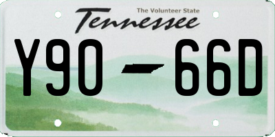TN license plate Y9066D
