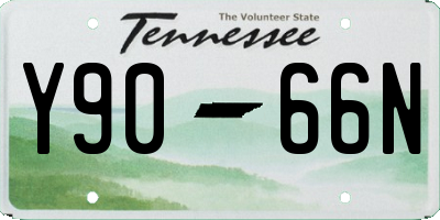 TN license plate Y9066N