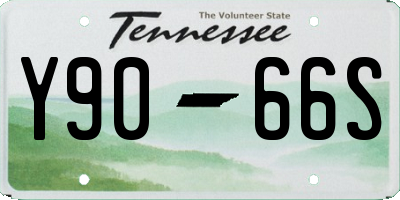 TN license plate Y9066S