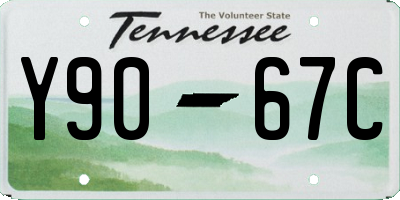 TN license plate Y9067C