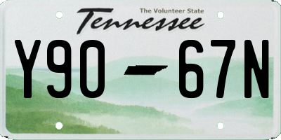 TN license plate Y9067N